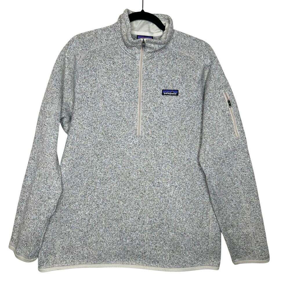 Patagonia Better Sweater 1/4 Zip Pullover Fleece Jacket Gray Womens Size XL